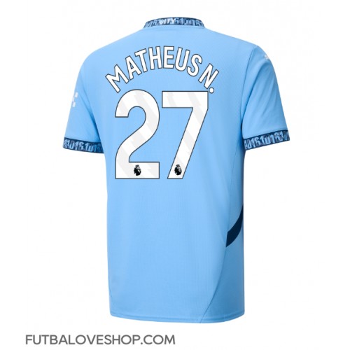 Dres Manchester City Matheus Nunes #27 Domáci 2024-25 Krátky Rukáv